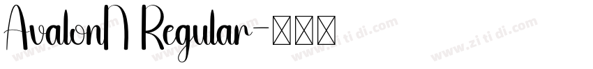 AvalonN Regular字体转换